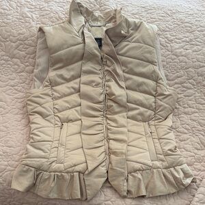 Women's Beige Quilted Vest